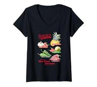 Femme Cholula Hot Sauce Best Food Forward Flavor Chart Foodie T-Shirt avec Col en V