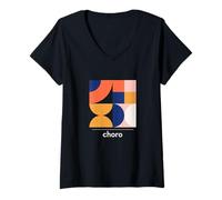 Femme Choro - T-Shirt Vintage Groupe de Musique Latine Jazz T-Shirt avec Col en V