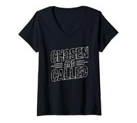 Femme Chosen and Called T-Shirt avec Col en V
