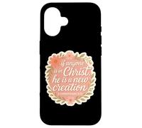 Femme chrétienne si Quelqu'un est en Christ, il est Une Nouvelle création Coque pour iPhone 16