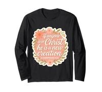 Femme chrétienne si Quelqu'un est en Christ, il est Une Nouvelle création Manche Longue