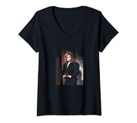 Femme Chris Duffy Photographie Chanteur Bonnie Tyler Portrait T-Shirt avec Col en V