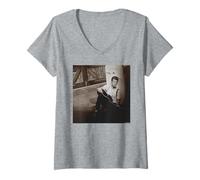 Femme Chris Isaak Wicked Game Pop Singer par Simon Fowler T-Shirt avec Col en V