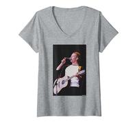 Femme Chris Martin Coldplay Glastonbury 2000 Par Andy Willsher T-Shirt avec Col en V