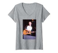 Femme Chris Martin of Coldplay Live X & Y Fix You par Andy Willsher T-Shirt avec Col en V