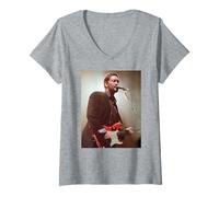 Femme Chris Rea 1991 Auberge à la Recherche de l'ère Estivale T-Shirt avec Col en V