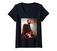 Femme Chris Rea Auberge à la Recherche de l'ère d'été 1991 T-Shirt avec Col en V
