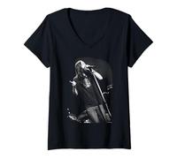 Femme Chris Robinson The Black Crowes Rock Band Live Andy Willsher T-Shirt avec Col en V