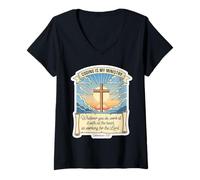 Femme Christian Coder Coding is My Ministry Programmer Programmation T-Shirt avec Col en V