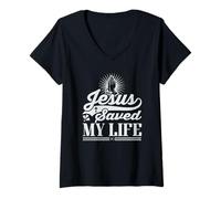 Femme Christian Faith and Love, Harmony and Spiritual Connection T-Shirt avec Col en V