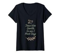 Femme Christian Gentle Parenting Élever des Disciples Maman Grace T-Shirt avec Col en V