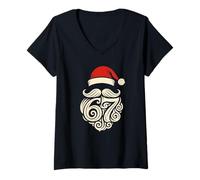 Femme Christmas 67 Santa Six Seven Funny Meme Christmas Men Women T-Shirt avec Col en V