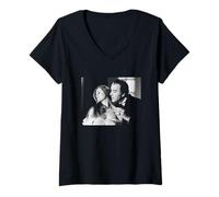 Femme Christopher Lee Dracula A.D. 1972 Acteur Mannequin Promo 1971 T-Shirt avec Col en V