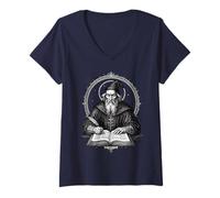 Femme Chroniques du Voyant Interdit T-Shirt avec Col en V