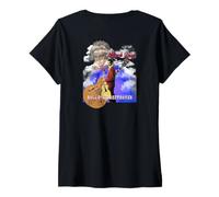 Femme Chuck Berry_002_Back Printed T-Shirt avec Col en V