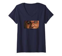 Femme Chucky Don’t Turn Your Back on Me Front and Back T-Shirt avec Col en V