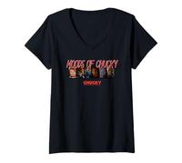 Femme Chucky Moods of Chucky T-Shirt avec Col en V