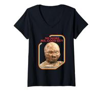 Femme Chucky No More Mr. Good Guy Burnt Chucky T-Shirt avec Col en V