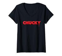 Femme Chucky Which Chucky are You Today? Front & Back T-Shirt avec Col en V