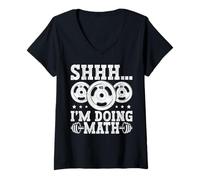 Femme Chut, Je Fais des Maths T-Shirt avec Col en V