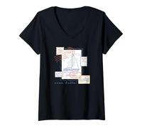 Femme Ciao Bella Italian Seaside Stamps Vintge Tourist Destination T-Shirt avec Col en V