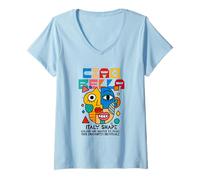 Femme Ciao Bella - Un Salut Italien Moderne dans l'art et Le Design T-Shirt avec Col en V