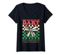 Femme Cible de fléchettes « Some Days You are The Dart Darts » T-Shirt avec Col en V