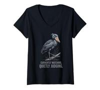 Femme Cigognes de Chaussure T-Shirt avec Col en V