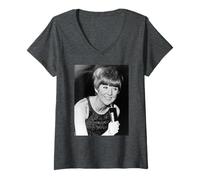 Femme Cilla Black Blind Date Présentateur TV Pop Singer T-Shirt avec Col en V