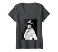 Femme Cilla Black Pop Singer Blind Date Présentateur 1964 T-Shirt avec Col en V