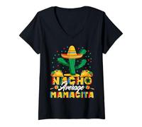Femme Cinco De Mayo Nacho Moyenne Mamacita Nachos Lover T-Shirt avec Col en V