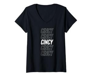 Femme Cincy, Cincinnati, Ohio T-Shirt avec Col en V