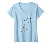 Femme Cinéaste vertical, Fix it in Post, Cinematographer Apparel T-Shirt avec Col en V