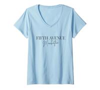 Femme Cinquième Avenue Manhattan T-Shirt avec Col en V
