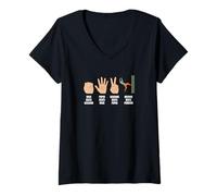 Femme Ciseaux à Papier Rock Rien ne Vaut Le Parkour T-Shirt avec Col en V
