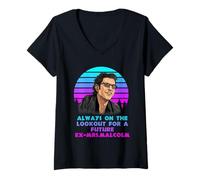 Femme Citation Always on The Lookout for A Future Ex-Mrs. Malcolm T-Shirt avec Col en V