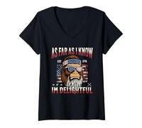 Femme Citation amusante Bigfoot As Far As I Know I'm Delightful T-Shirt avec Col en V