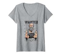 Femme Citation Amusante du stoïcisme stoïcien Socrate T-Shirt avec Col en V