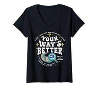 Femme Citation chrétienne Jehovah Jireh Seigneur Ton Chemin T-Shirt avec Col en V