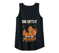 Femme Citation de Famille She Gets It from Her Mama Mother Daughter Débardeur