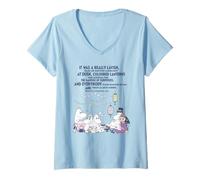 Femme Citation de Moomin Really Lavish The Exploits of Moominpappa T-Shirt avec Col en V