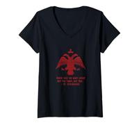 Femme Citation de Saint Athanase chrétienne orthodoxe Orientale T-Shirt avec Col en V