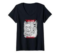 Femme Citation d'horreur est relaxante - Bande dessinée d'horreur Amusante T-Shirt avec Col en V