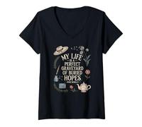 Femme Citation Dramatique pour Amoureux des Livres: Anne Shirley E T-Shirt avec Col en V