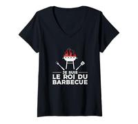 Femme Citation Drôle De Grillade pour Un Cuisinier Grill T-Shirt avec Col en V