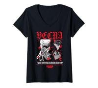 Femme Citation gothique Stranger Things Vecna Henry Creel T-Shirt avec Col en V