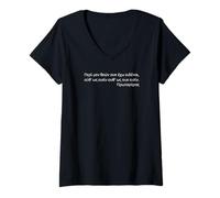 Femme Citation Grecque attique - Protagoras - Philosophie Classique T-Shirt avec Col en V