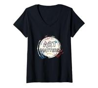 Femme Citation inspirante Art Matters pour Artistes T-Shirt avec Col en V
