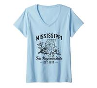 Femme Citation Keep Calm And Ride On Motorcycle T-Shirt avec Col en V