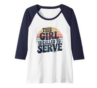 Femme Citation Missionnaire LDS This Girl is Called to Serve Manche Raglan